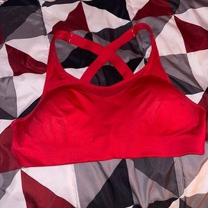 VS Pink Red high impact sports bra